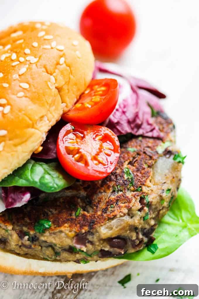 Best veggie burger recipe with black beans, tomatoes and spinach