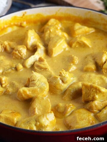 Creamy mango chutney chicken.