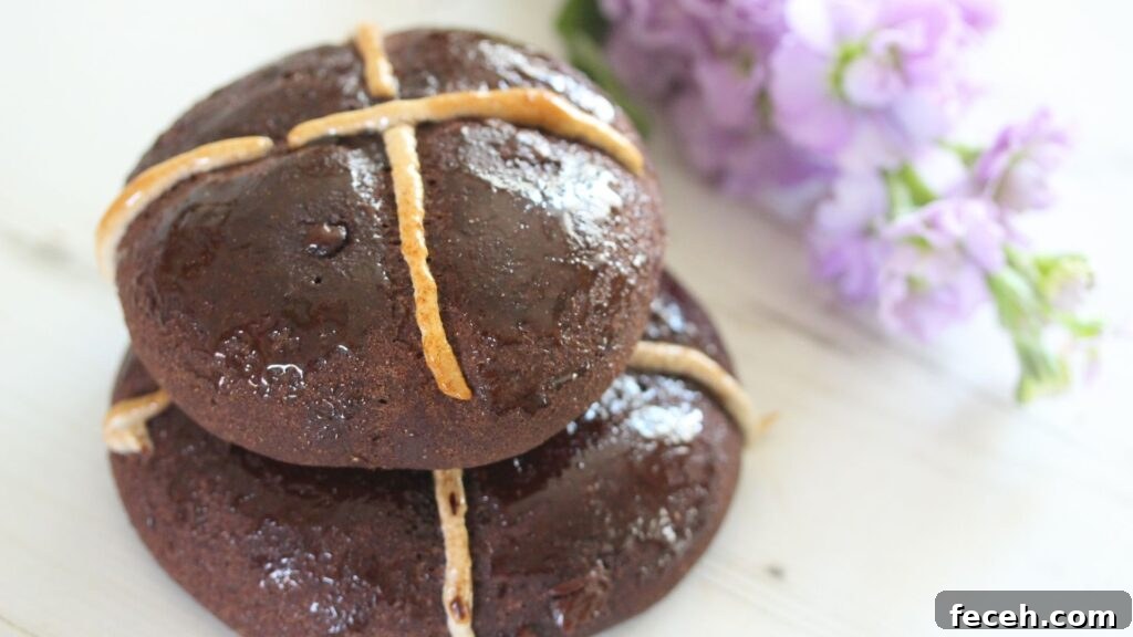 Double Chocolate Hot Cross Buns with Gluten-Free and Vegan Options 3 Gluten free chocolate hot cross buns recipe
