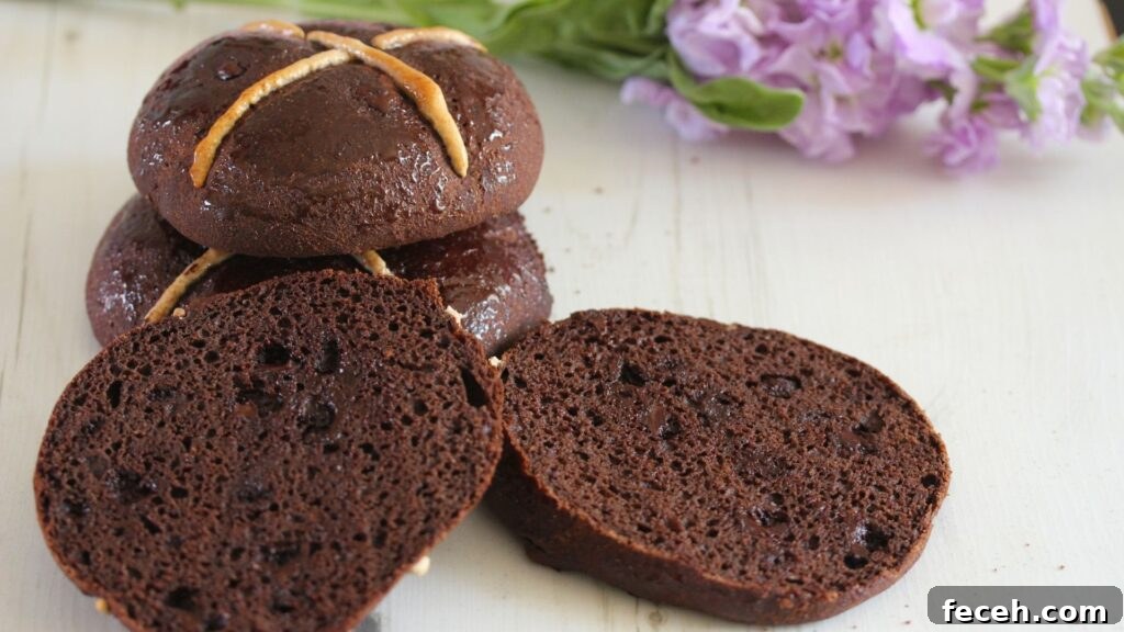 Double Chocolate Hot Cross Buns with Gluten-Free and Vegan Options 8 Gluten free hot cross buns