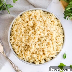 instant pot quinoa in a bowl