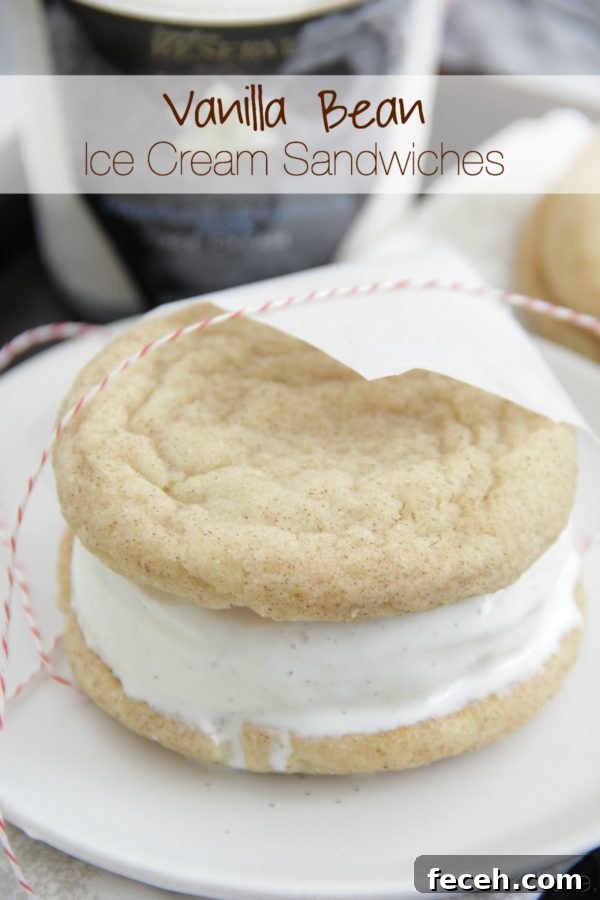 Vanilla Bean Ice Cream Sandwiches