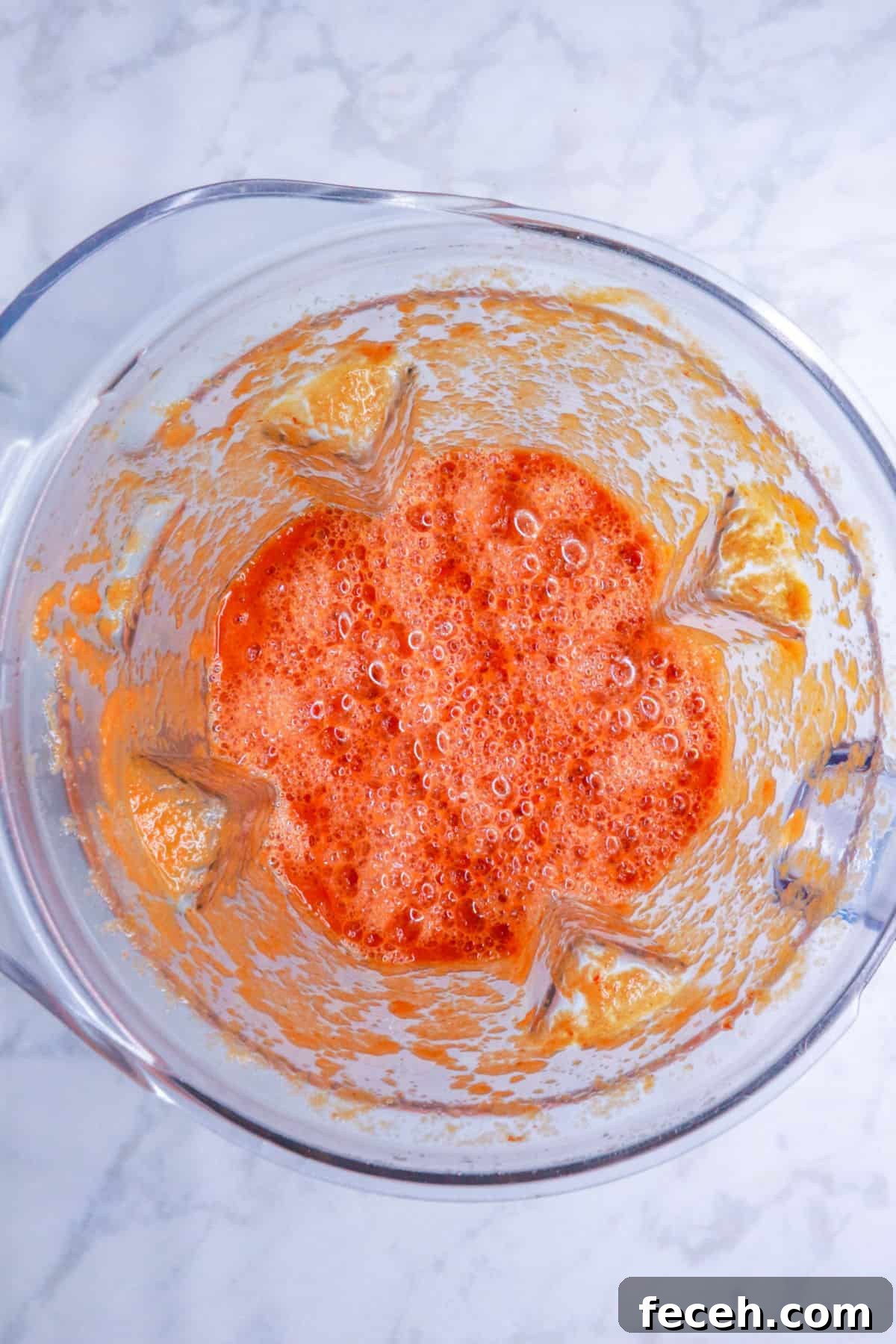 Chipotle tomato sauce in blender