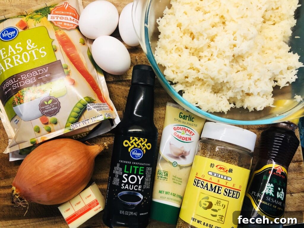 Hibachi-Style Shrimp Fried Rice Recipe for Flavorful Weeknights 3 fried rice ingredients