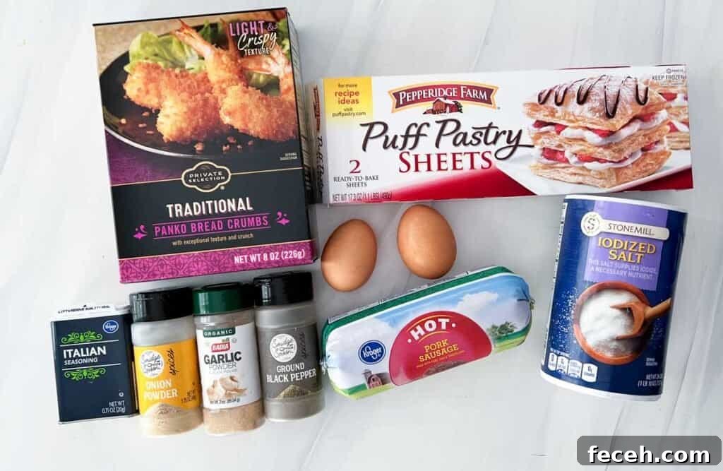 sausage roll ingredients