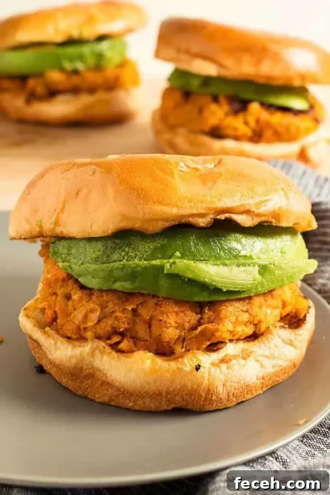 These Vegan Sweet Potato Garbanzo Bean Burgers are easy to make and great for summer parties. Or use a grill pan and make them year-round!