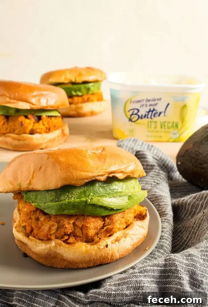 These Vegan Sweet Potato Garbanzo Bean Burgers are easy to make and great for summer parties. Or use a grill pan and make them year-round!