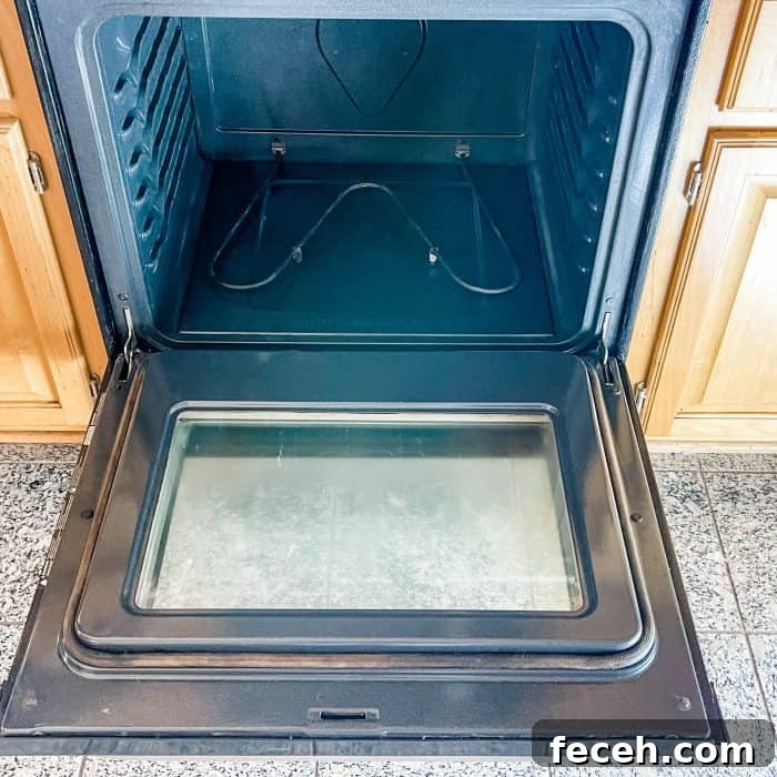 sparkling clean oven after using homemade natural oven cleaner