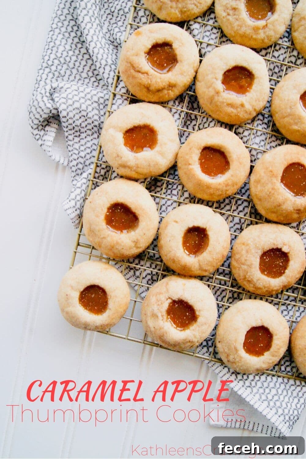 Caramel Apple Thumbprint Cookies