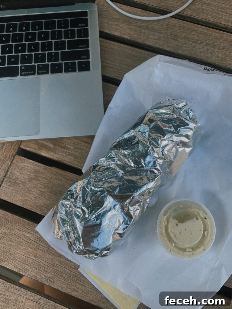 The Skier’s Breakfast Burrito — Beaumont Bakery Recipes & Tips 2 breakfast burrito in tinfoil