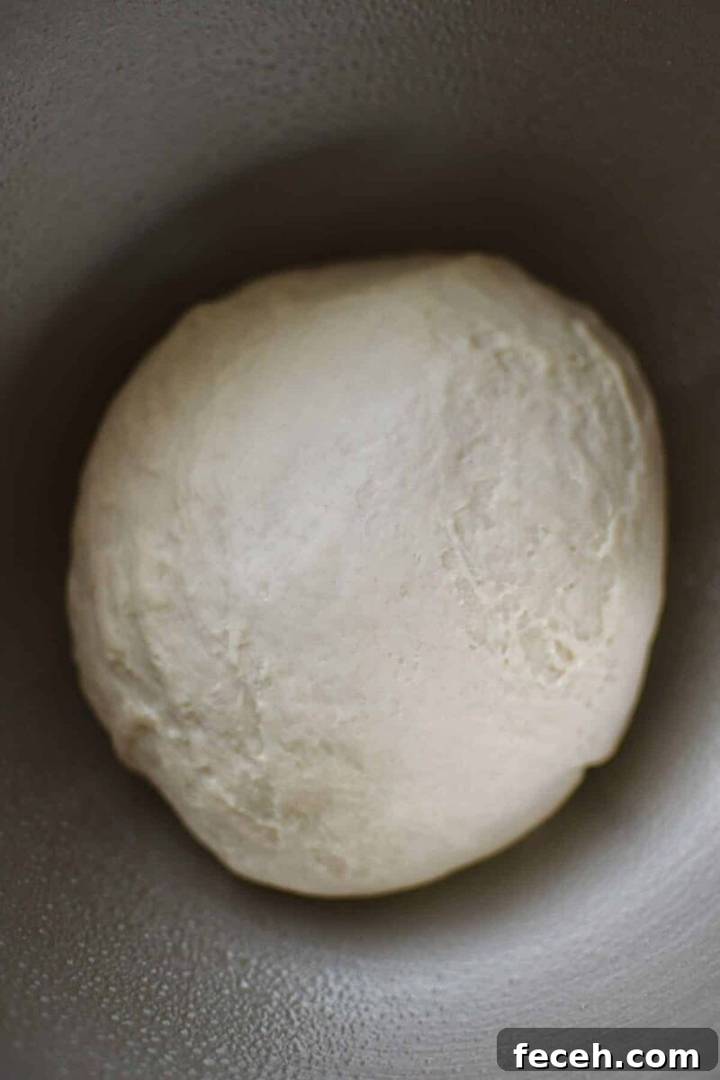 Soft Homemade Pretzel Bites Recipe for Perfect Party Snacks 7 A smooth dough that has formed in the stand mixer for pretzel dough.