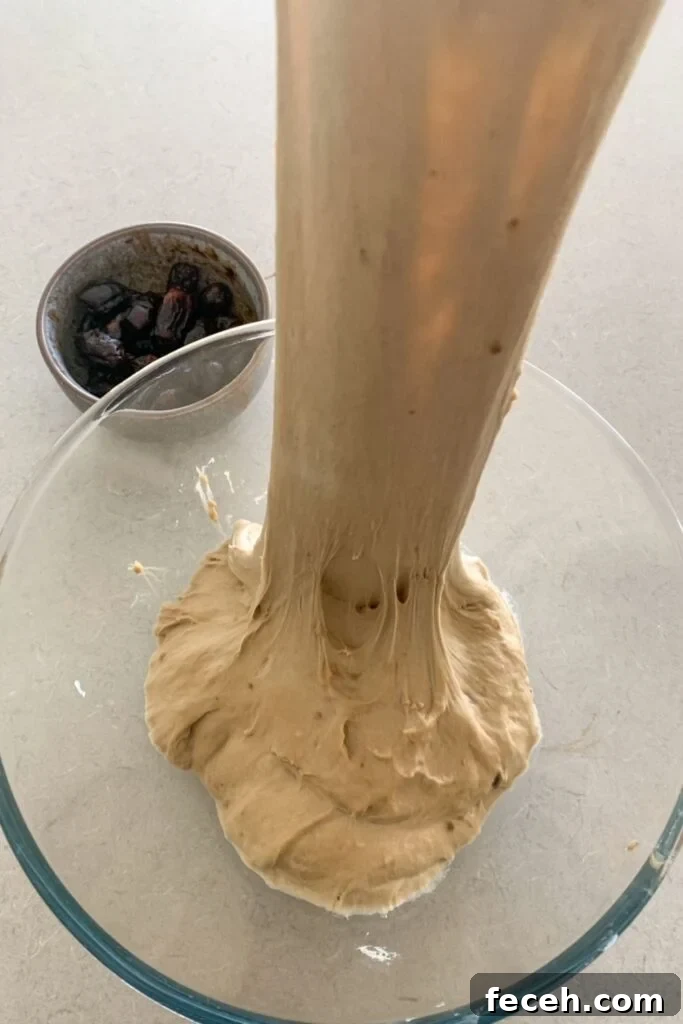 An increase in sourdough hydration will give you very elastic and extensible dough.