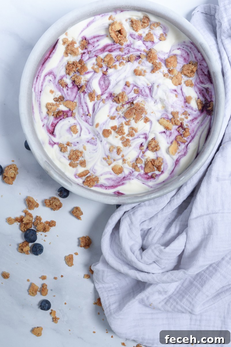 Blueberry jam swirl