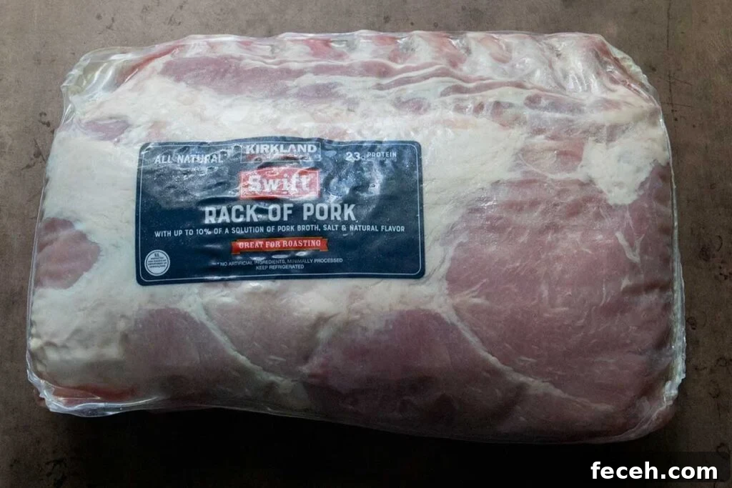 Smoked Double Bone-In Pork Chops with Bold Smoky Flavor 4 rack of pork in the packaging