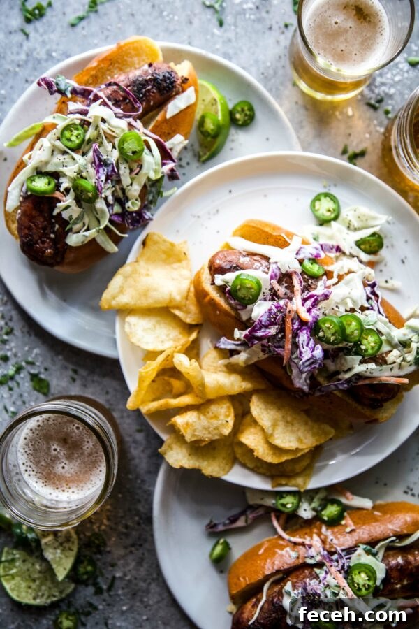 Tex-Mex Smoked Brats with Fresh Cilantro Slaw 6 Tex-Mex Smoked Brats with Cilantro Slaw www.climbinggriermountain.com