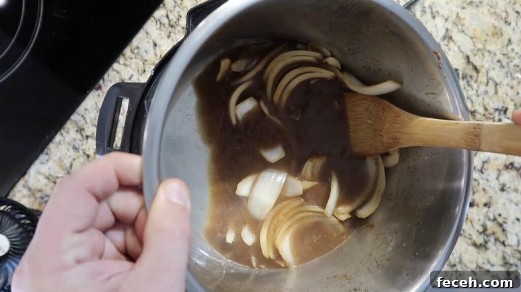 Instant Pot Birria Quesabirria Tacos Recipe 15 ...and now REALLY be sure to scrape the bottom of the pot so ALL of the browned bits are up