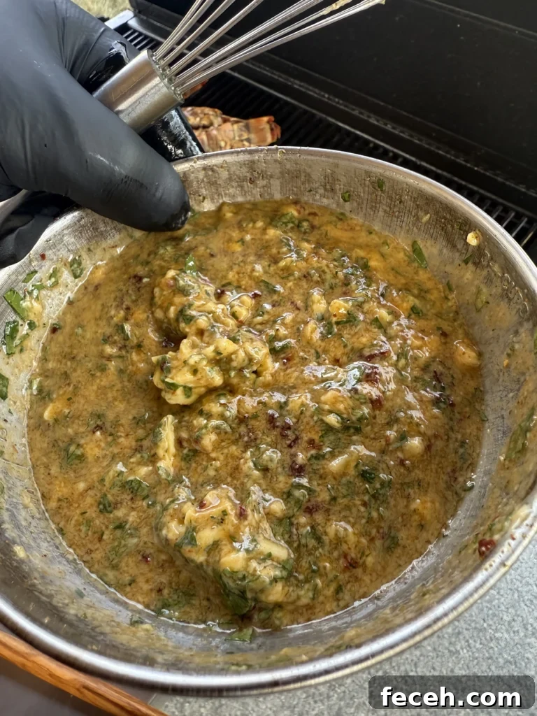 Chipotle Honey Grilled Lobster Tails Recipe 3 chipotle honey butter sauce in a bowl