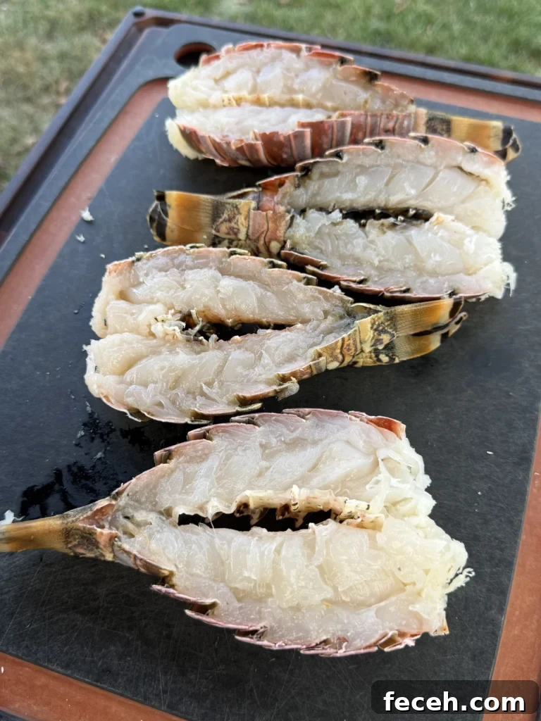 Chipotle Honey Grilled Lobster Tails Recipe 5 cut in half lobster tails