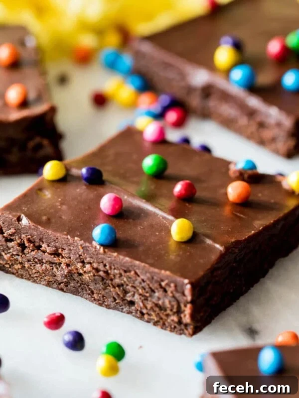 Brownies made from a homemade cosmic brownie recipe.