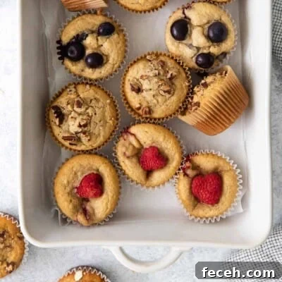Oat flour muffins in a baking dish