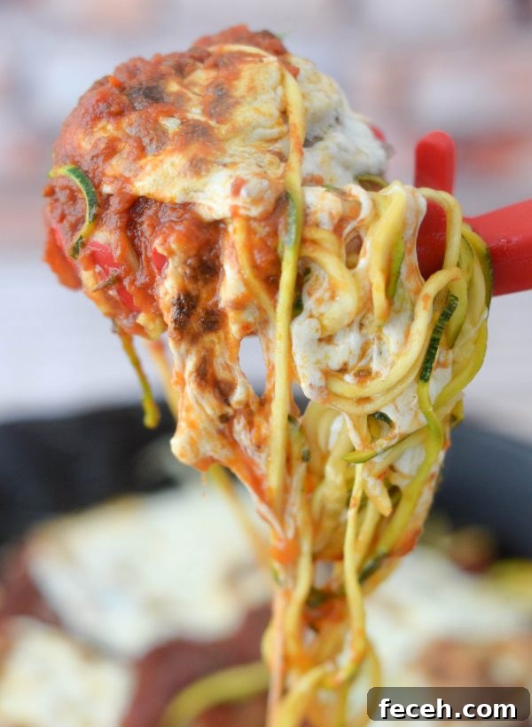 Baked Zucchini Noodles with Savory Meatballs 5 Baked Zoodles & Meatballs #ad