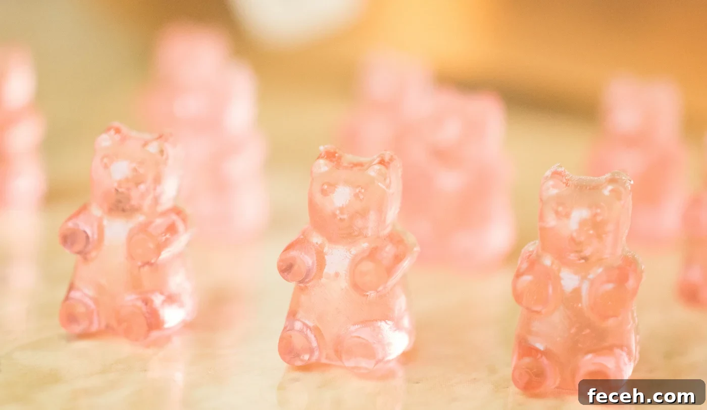 Learn how to make rose gummy bears with this wine gummy bear recipe.