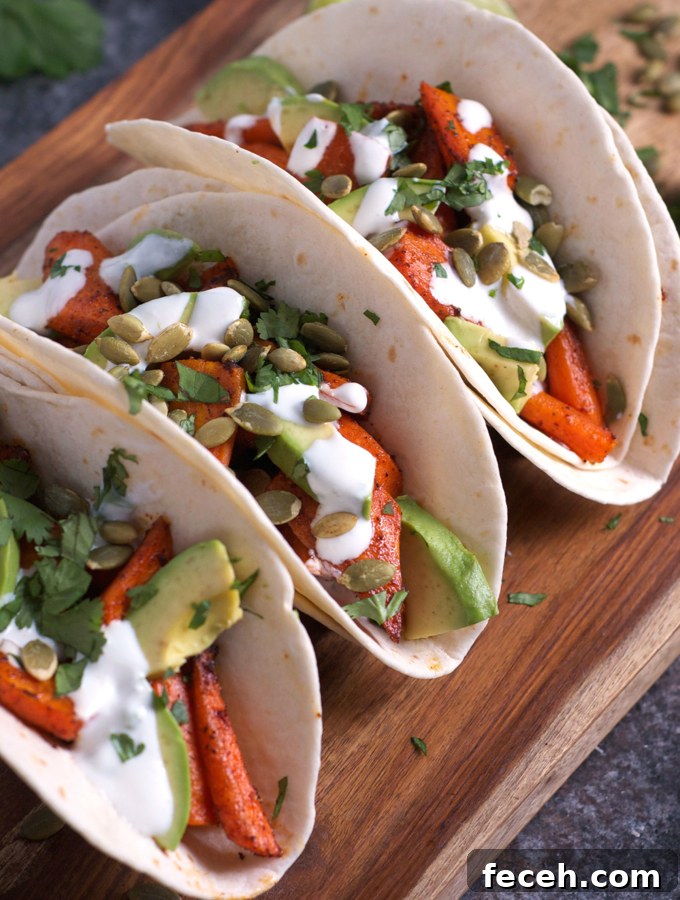 Chili Roasted Carrot and Avocado Tacos 2