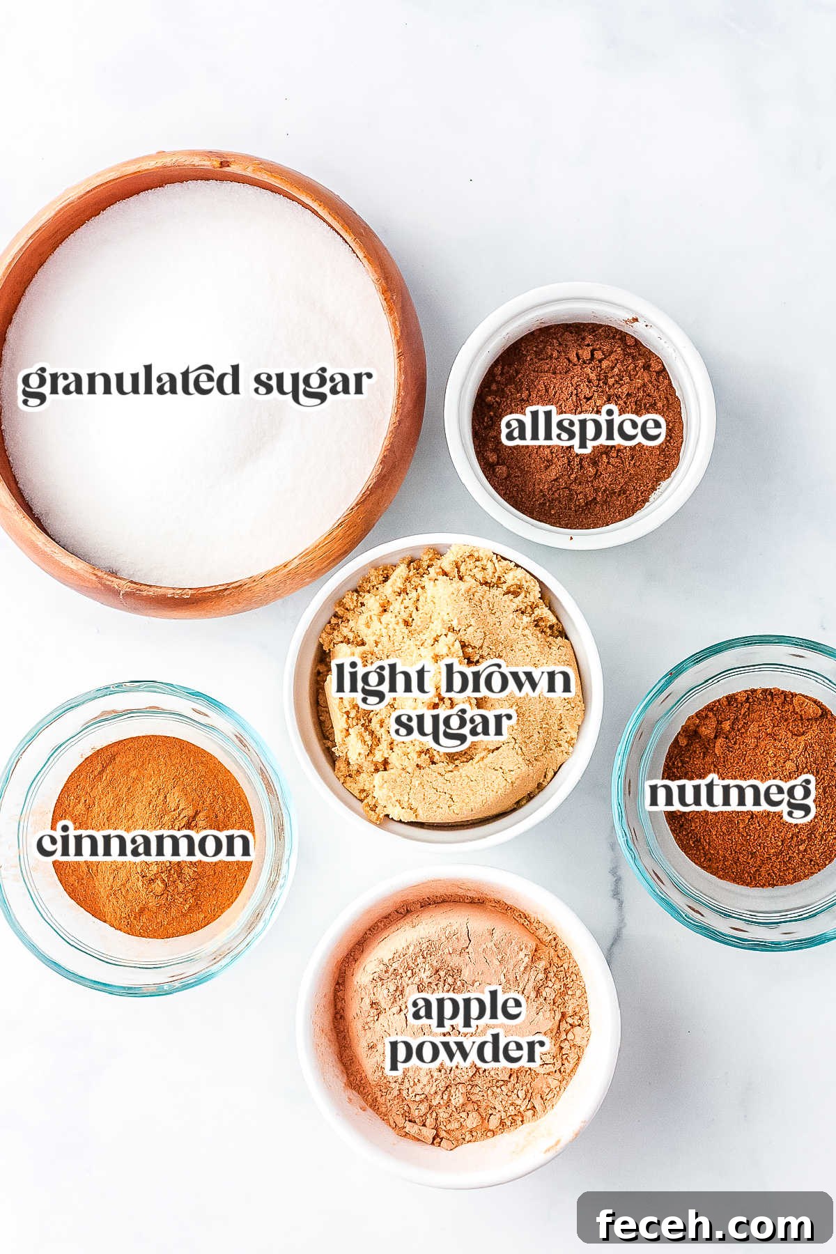 The apple cider mix ingredients with text overlay for Pinterest.