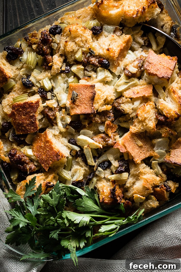Sourdough and Sausage Thanksgiving Stuffing Recipe 2 Sausage and Sourdough Stuffing with Apples