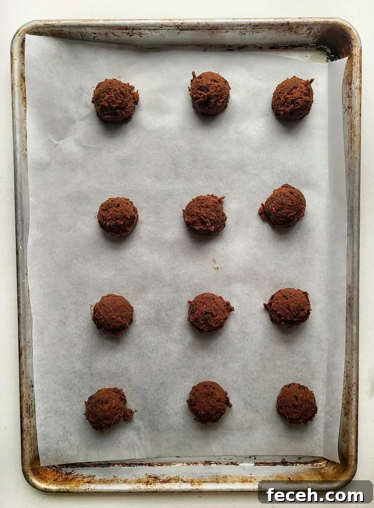 Chocolate Candy Cane Crunch Cookies dough