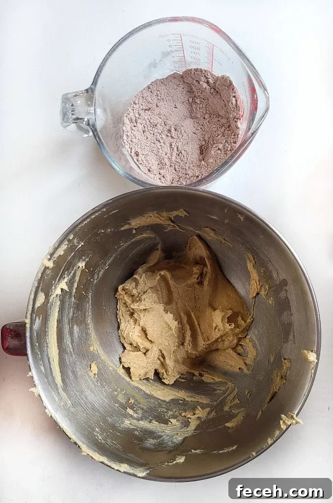 wet and dry ingredients.