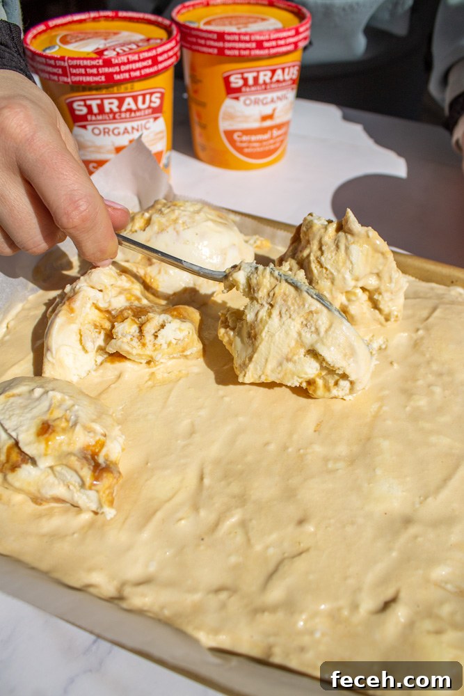 Caramel ice cream