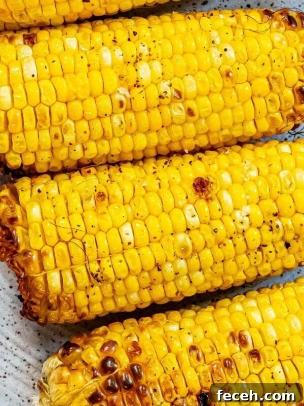 Ultimate Keto Chaffle Recipes: Savory & Sweet Ways to Use Chaffles 8 picture of grilled corn on the cob on a plate