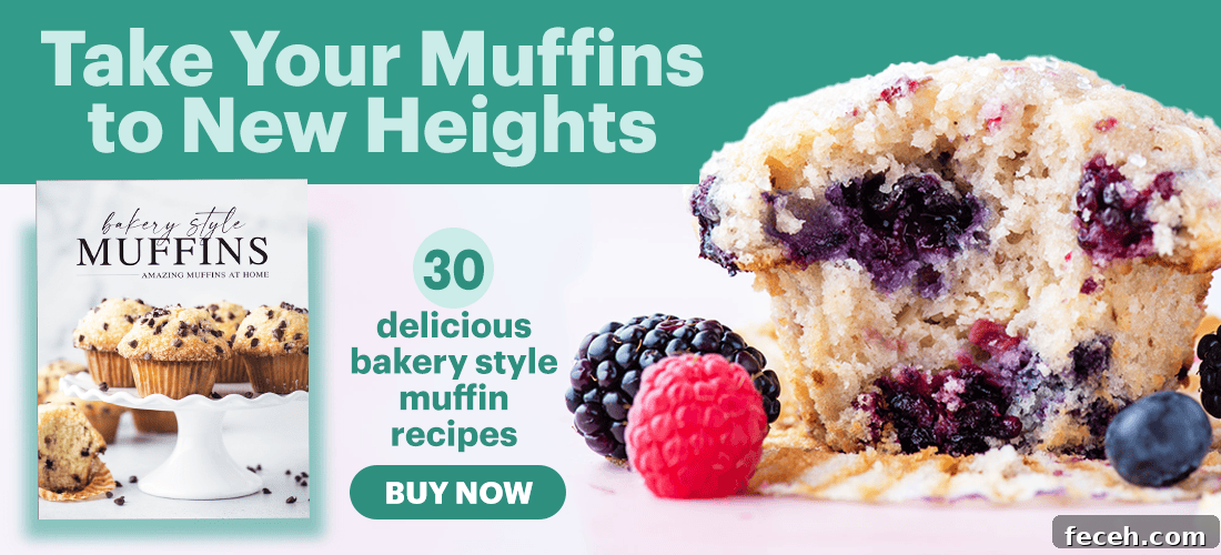 Moist Banana Muffins: Gluten-Free Recipe for Tender Muffins 2 A bakery cookbook promotion features a close-up of a berry muffin