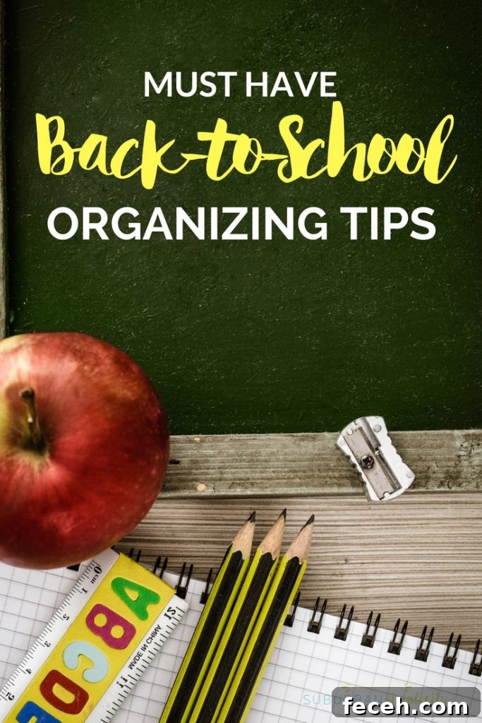 Essential Back-to-School Organization Tips for Busy Families 2 Must have Back to School Organizing Tips. Make the start of your new school year more enjoyable and productive with this helpful organization advice!