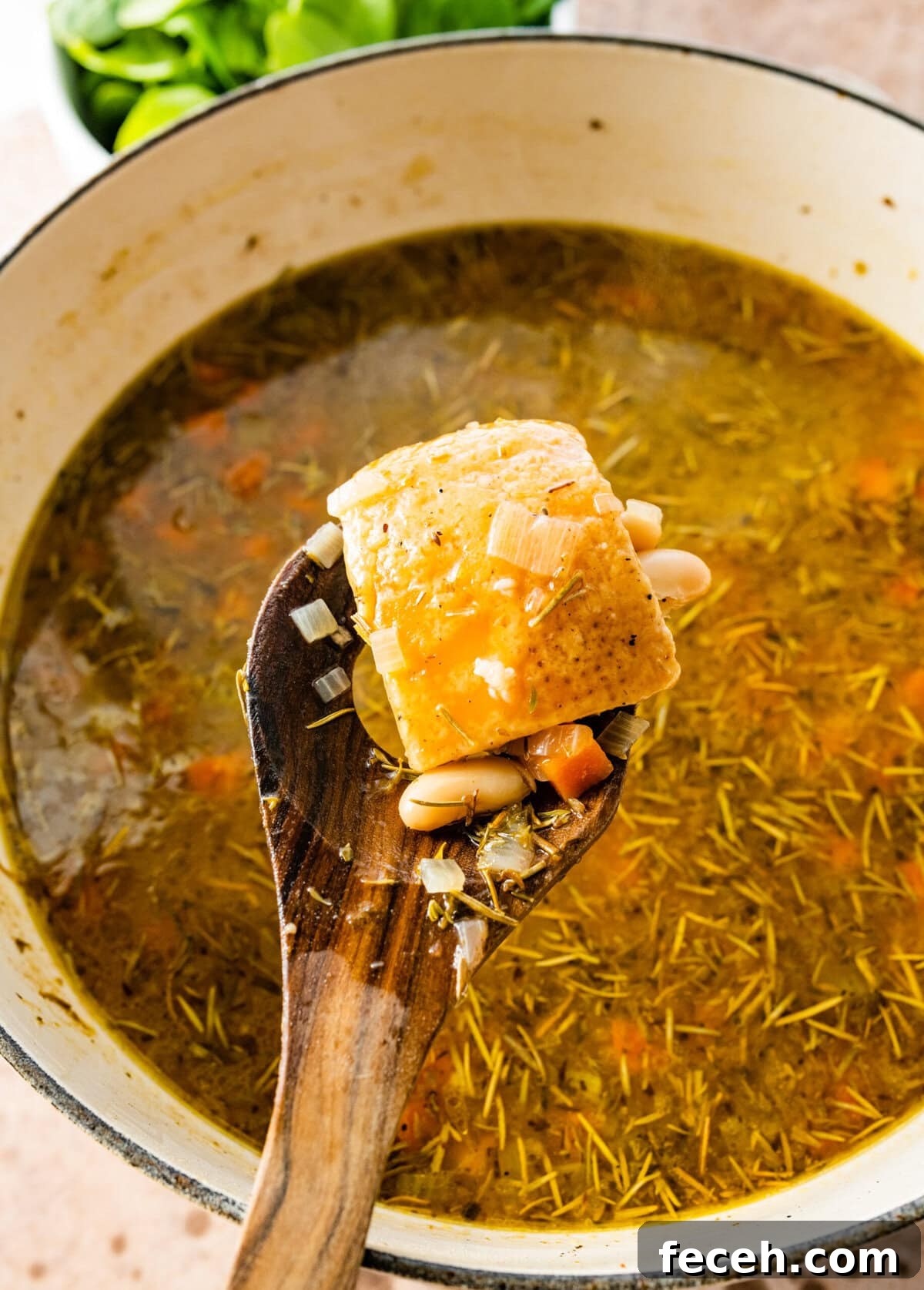 remove the parmigiano rind from the soup.