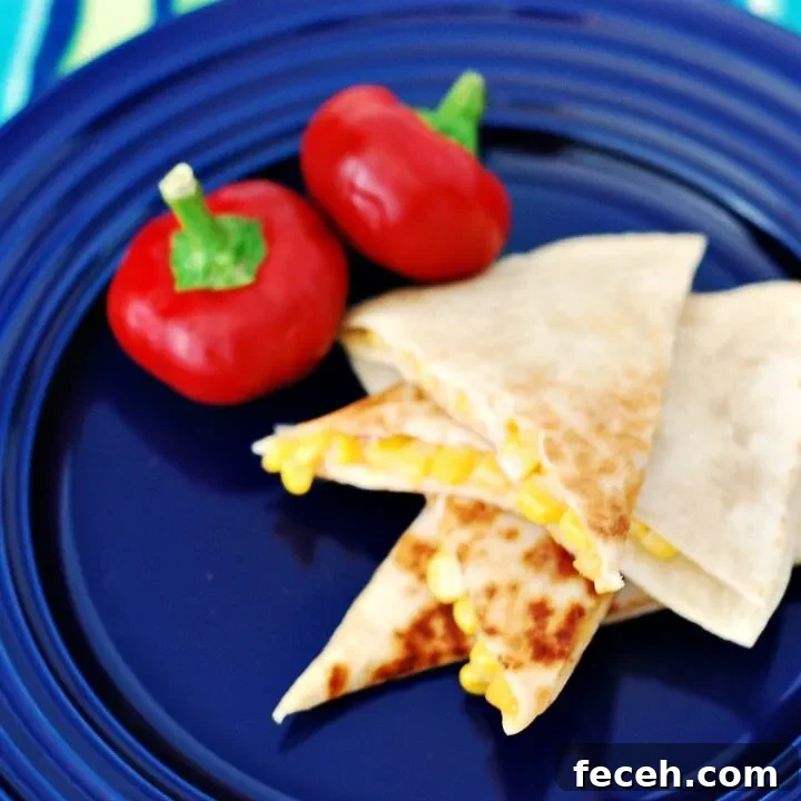 Corn and Cherry Pepper Quesadillas by @TheRedheadBaker #vegetarian #WeeknightMeal #CLBlogger