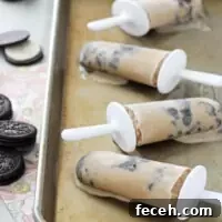 Coffee Coconut Milk Cookies & Cream Popsicles | cookiemonstercooking.com