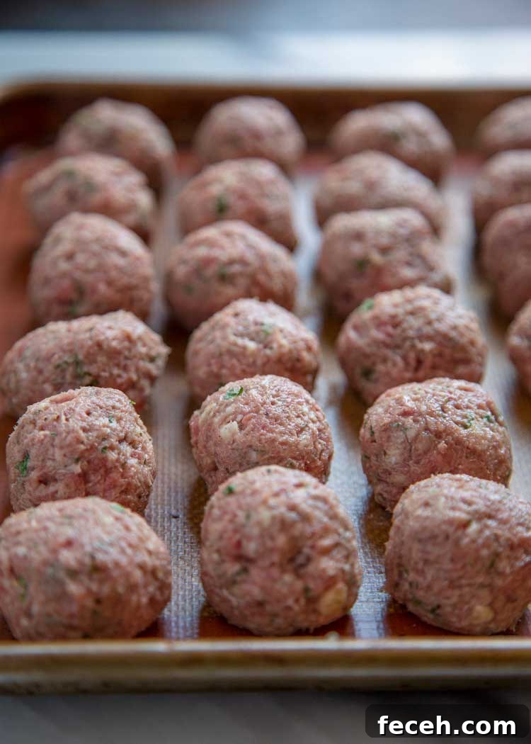 tray of meatballs