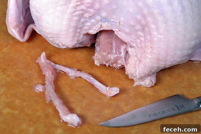 Remove the Wishbone from Chicken or Turkey for Cleaner Carving 5 Slide the wishbone out of the poultry carcass