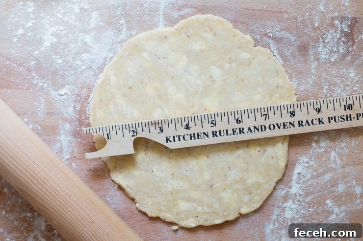 rolled galette dough