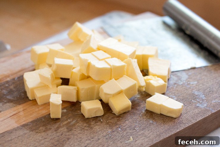 cube cold butter