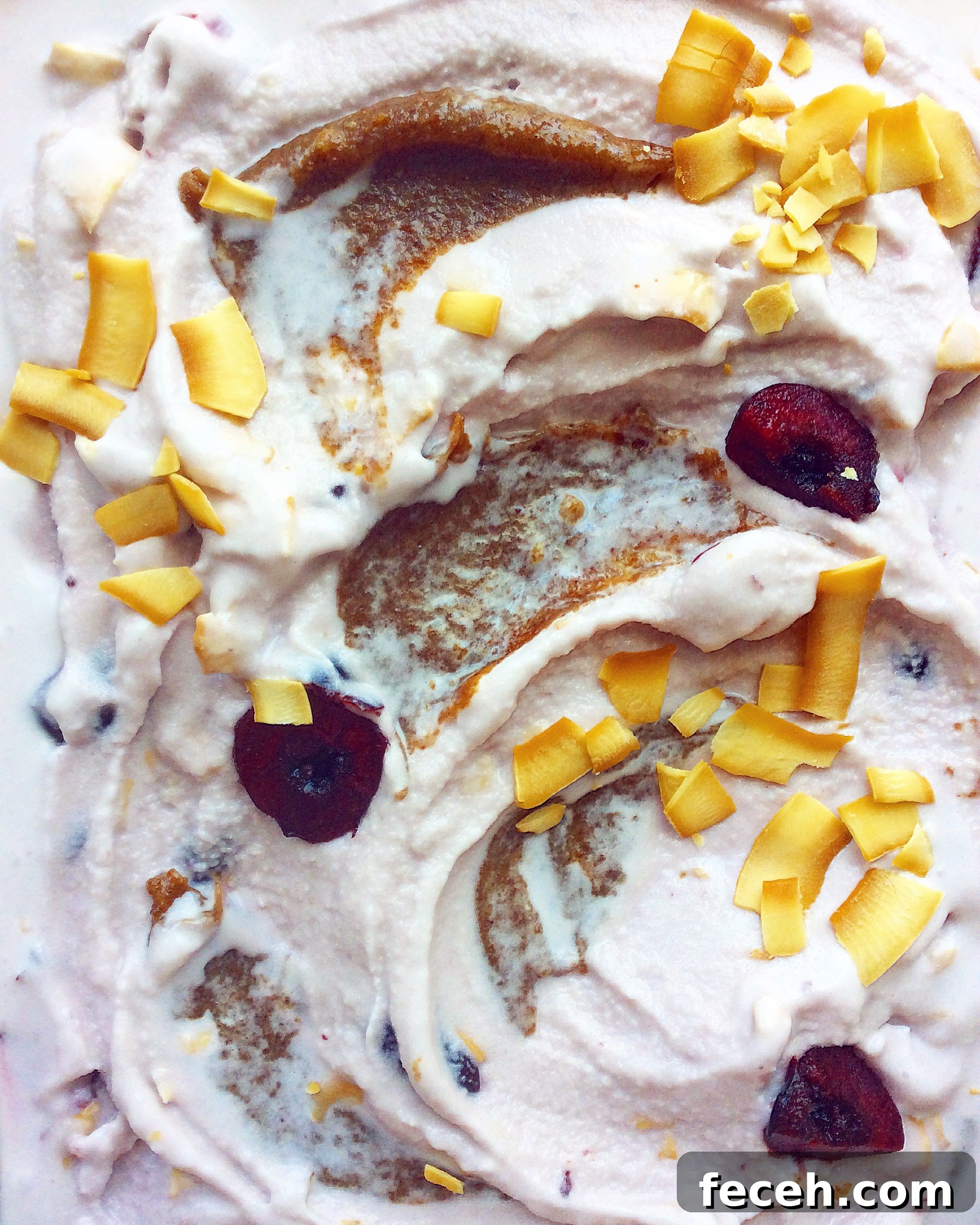 Cherry, Coconut & Almond Butter Caramel Ice Cream