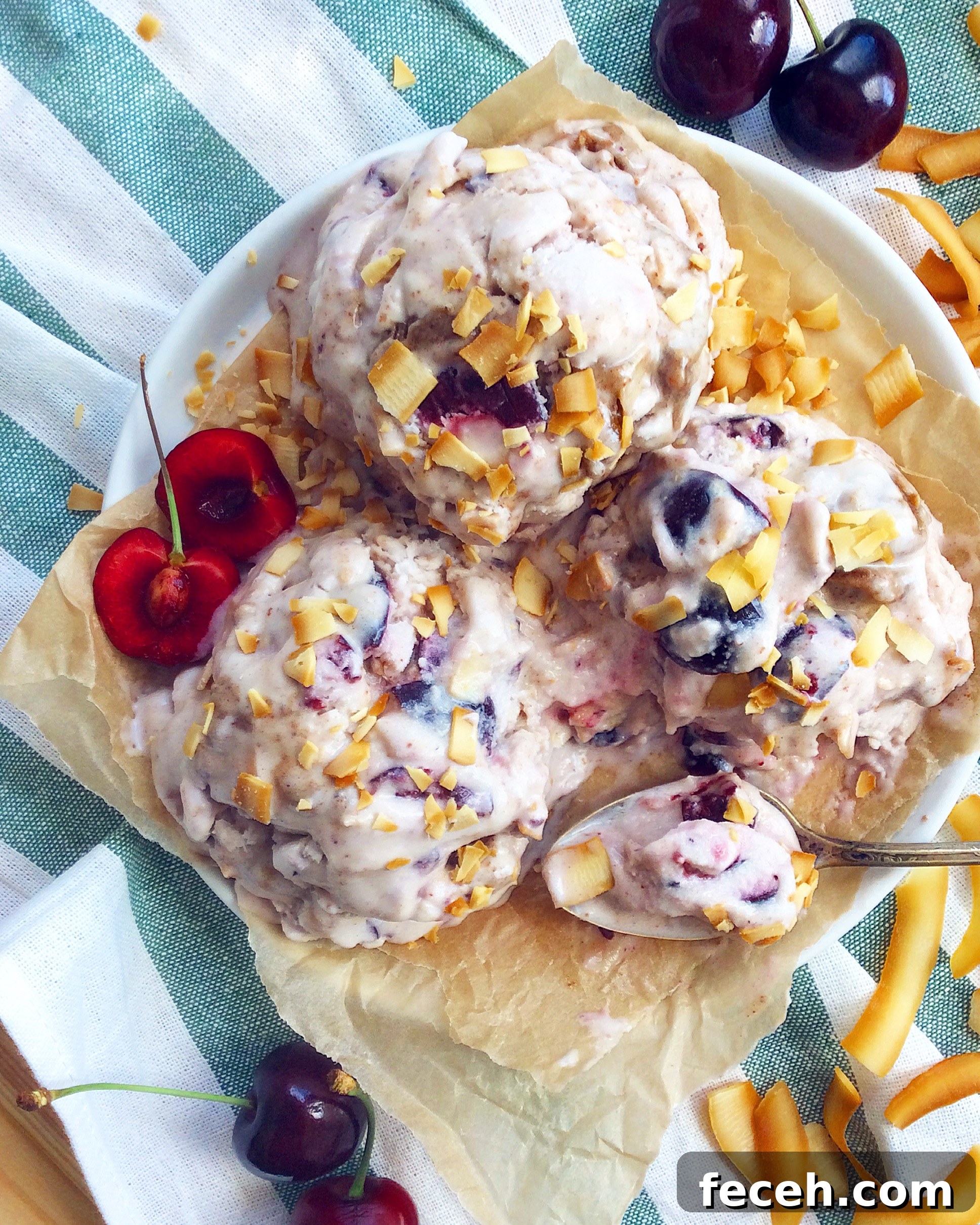 Cherry Coconut Almond Butter Caramel Ice Cream Recipe 5 Cherry, Coconut & Almond Butter Caramel Ice Cream
