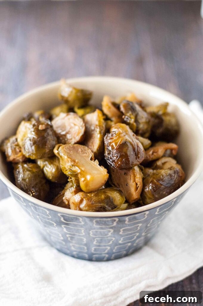 Slow Cooker Roasted Brussels Sprouts