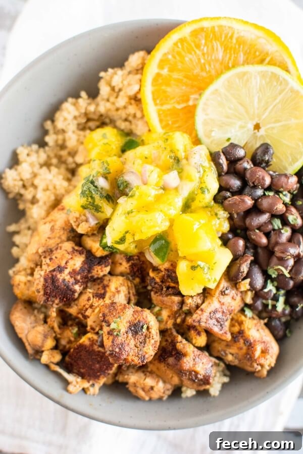 Slow Cooker Cuban Chicken Bowls