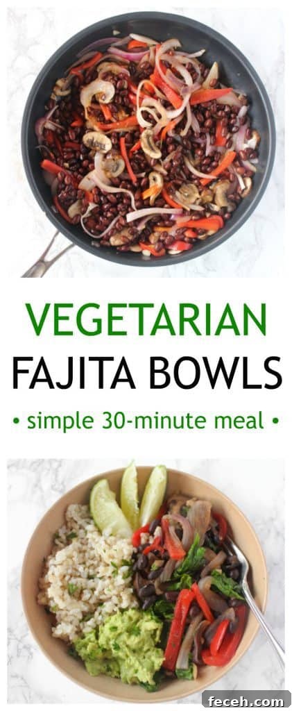 simple vegetarian fajita bowls ready in 30 mins and easy enough to make as a college student!
