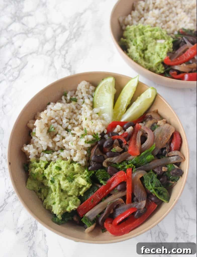 simple vegetarian fajita bowls ready in 30 mins and easy enough to make as a college student!