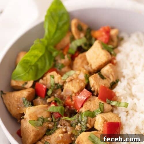 Thai Basil Chicken Stir-Fry Recipe with Garlic and Chilies 5 Thai Basil Chicken Stir fry