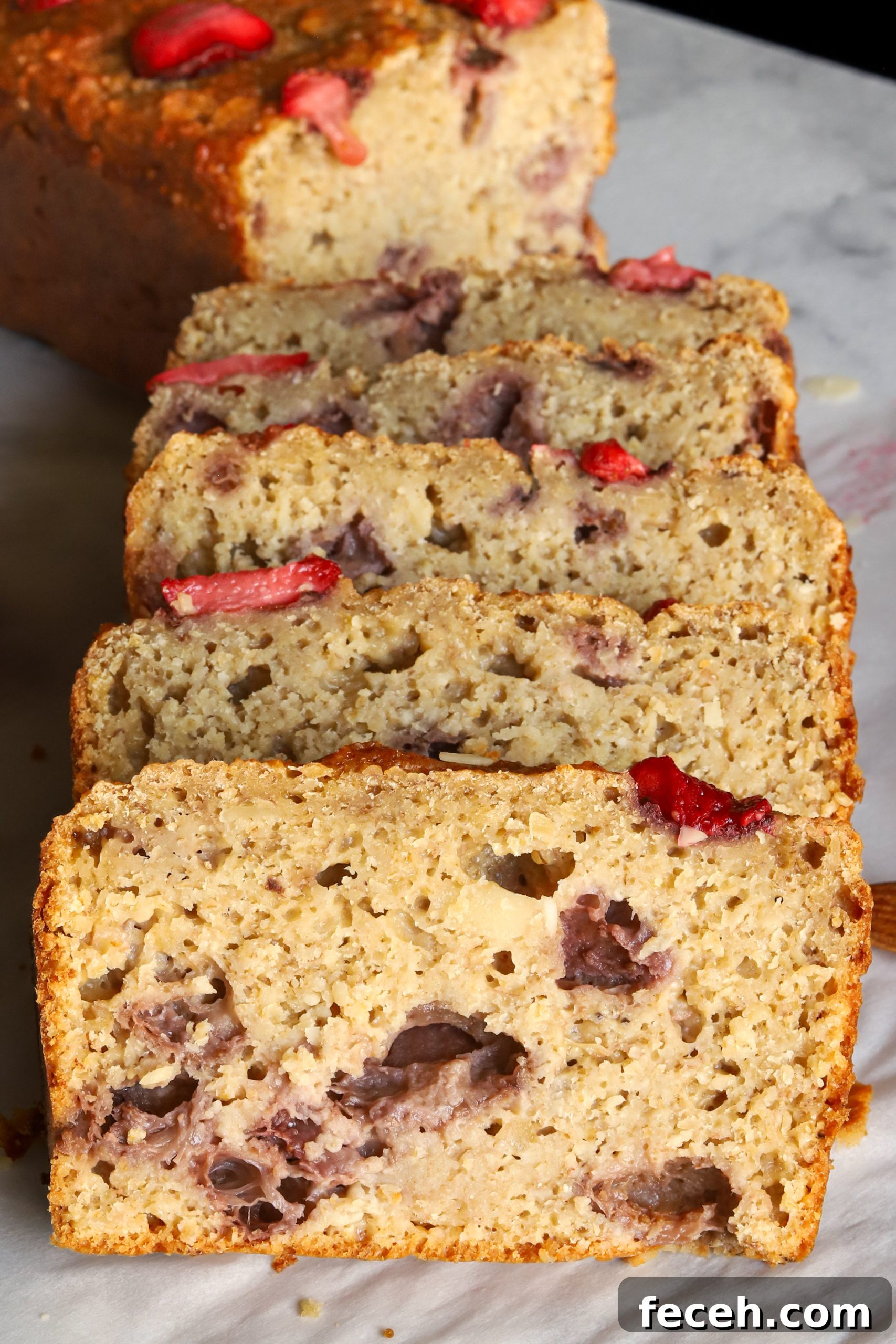 Strawberry Cottage Cheese Banana Bread